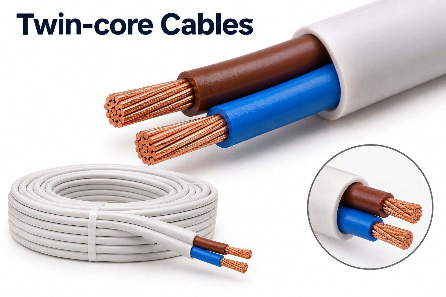 Twin-core cables